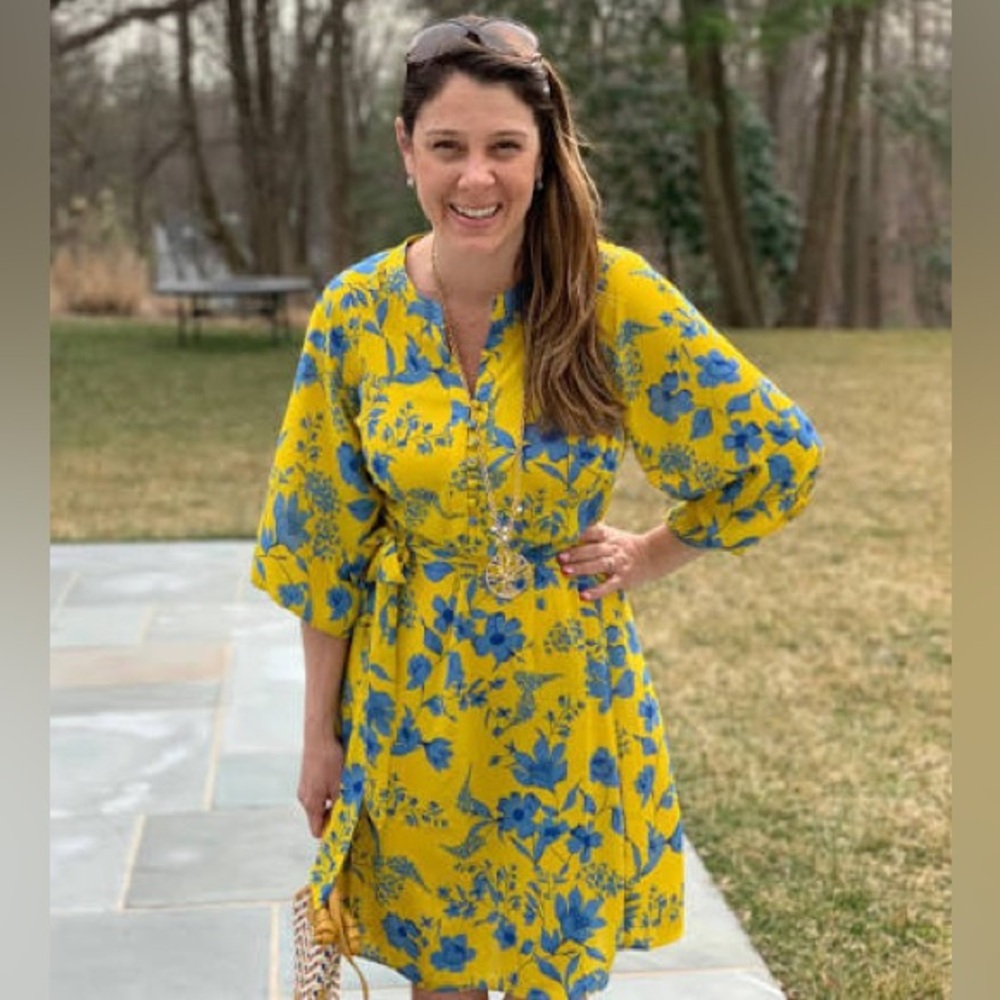 CAbi Lemon Drop Dress #5794 XL VGUC